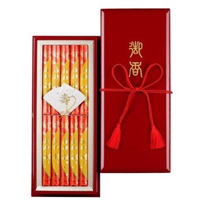 日本香堂 高砂 (慶) 塗箱短寸10入 65094