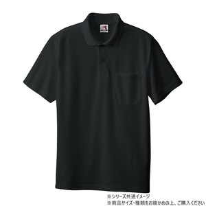 桑和 27 半袖ポロシャツ(胸ポケット) Sサイズ ブラック(4)