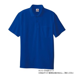 桑和 27 半袖ポロシャツ(胸ポケット) Sサイズ ブルー(8)