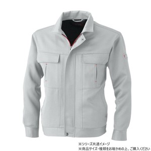 桑和 1113 長袖ブルゾン Mサイズ シルバーグレー(22)