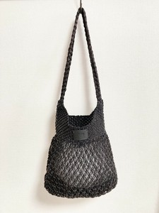 おすすめ★新作★【Swaraj】手編みのメタリックマクラメ・OVAL TOTE（手編み）