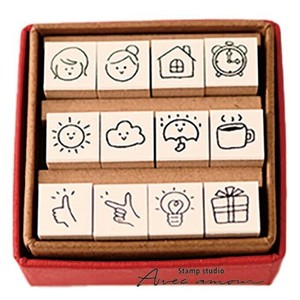 ぷち アイコンスタンプ　12本セット　YMS-09