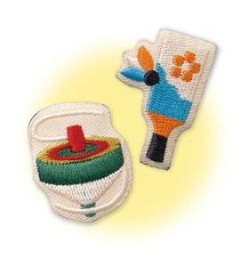 お正月刺繍マグネットセット　S こまと羽子板 DK-29384