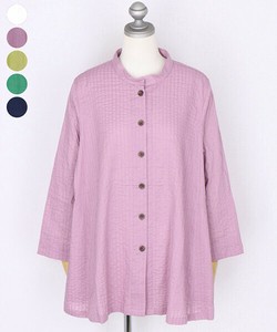 Button Shirt/Blouse Pintucked Design Tunic A-Line 100% Cotton [2025 NEW]