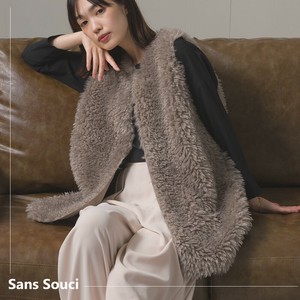 【予約】【別注対応商品】9/中旬〜下旬入荷予定　プードルファーリバーシブルロングベスト