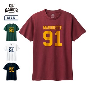 半袖Tシャツ MARQUETTE ロゴ ナンバリング プリント 5.6オンス トップス カットソー メンズ ユニセックス