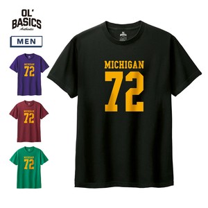 半袖Tシャツ MICHIGAN ロゴ ナンバリング プリント 5.6オンス トップス カットソー メンズ ユニセックス