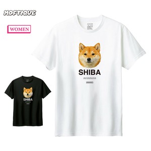 T-shirt Ladies fashion Shiba Dog Printed Short-Sleeved T-Shirt Dog Cut-and-sew