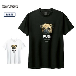 T-shirt Pug Printed Short-Sleeved T-Shirt Unisex Dog Men's Cut-and-sew
