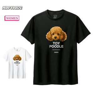 T-shirt Toy Poodle Ladies fashion Printed Short-Sleeved T-Shirt Dog Cut-and-sew