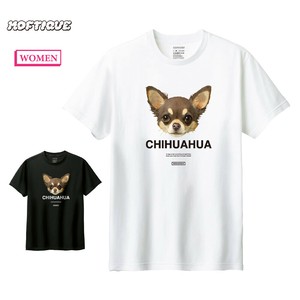 T-shirt Ladies fashion Printed Short-Sleeved T-Shirt Chihuahua Dog Cut-and-sew