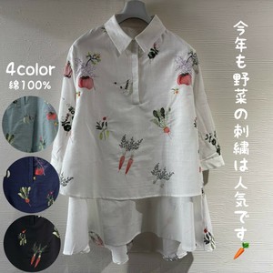 衬衫 刺绣 长衫 衬衫