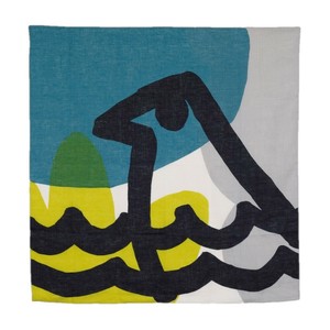 Tenugui Towel Gray Japanese Style Green Made in Japan
