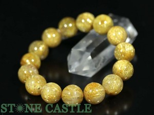 ☆一点物☆【ブレスレット】ゴールデンルチルクォーツ (5A) No.01 (約15〜15.5mm) 【パワーストーン】