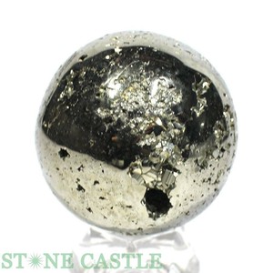 ☆一点物☆【置き石】丸玉 パイライト (3A) 約47mm No.35 【天然石 パワーストーン】