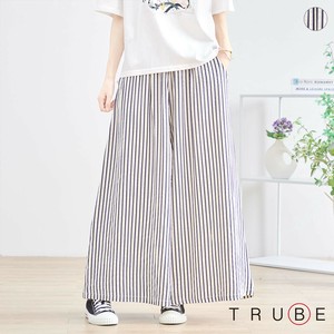 【2025新作】【M~L】ストライプリラックスガウチョパンツ(N53-032) (5号店) FM5