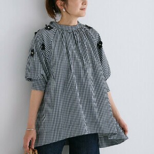 Button Shirt/Blouse Back Ribbon A-Line 5/10 length