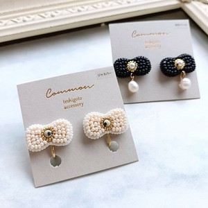 Clip-On Earrings Gold Post Earrings Made in Japan