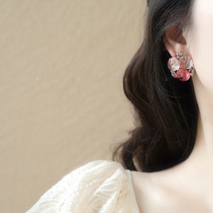 花　ピアス S925ポスト　ピアス K18　ピアス アレルギー K18 ピアス　シルバー925 ピアス