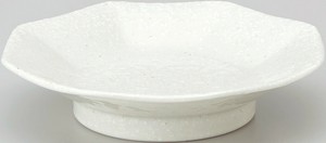 [チャーハン皿]和風中華 粉引 八角皿 高台皿/19cm 日本製