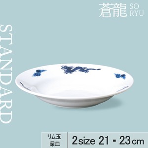 大餐盘/中餐盘 2种尺寸 深盘 21cm 日本制造