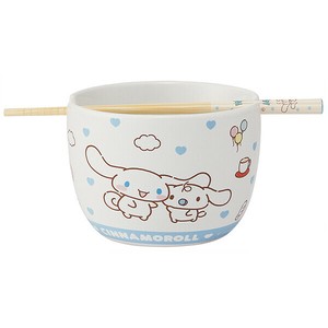 【公式】 陶器製ボウル箸セット 【シナモロール いつもいっしょのお友だち】 スケーター