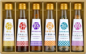【調味料詰合せ 食卓の彩り \3500】　〔中元 歳暮 ギフト 贈答品 ドレッシング だし醤油 調理油 ふりかけ〕