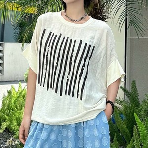 u27948トップス レディース シャツ  Tシャツ 短袖 2色 カジュアル 2025夏新作