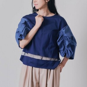 Button Shirt/Blouse Ruffle Sleeve Multi-colored Stitch