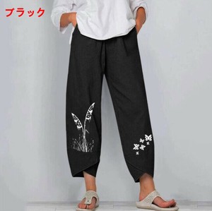 カジュアルパンツ 九分丈  コットンリネン  無地 ゆったり 快適 メンズ ファッション  MBQ461