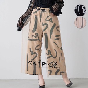 【2025SS新作】チュールレイヤードドローイング柄パンツ　Skypink東京