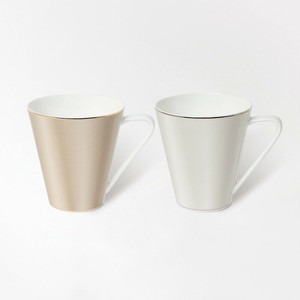 Pair Mug Cup Set Gold Silver Dishwasher Safe Made in Japan