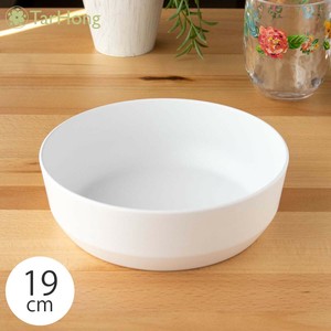 アボード エッジマット サラダボウル 19cm おしゃれ 食器 食洗機対応 プラスチック 軽い 白