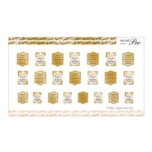 Sha-Nail Pro 写ネイル ネイルシール Elegant Label Gold CH-006g