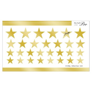 Sha-Nail Charm 写ネイル ネイルシール Brilliant Stars Gold CH-008g