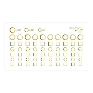 Sha-Nail Pro PLUS 写ネイル ネイルシール Circle&Square Gold/サークルアンドスクエア ゴールド CS-PG