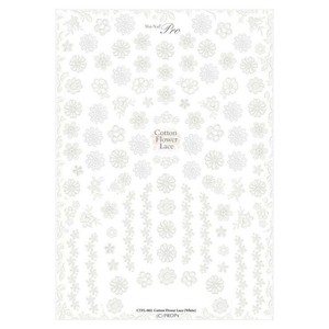 Sha-Nail Pro 写ネイル ネイルシール Cotton Flower Lace White CTFL-002