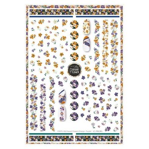 Sha-Nail Pro 写ネイル ネイルシール Peasant Flowers/ペザントフラワー (Orange×Purple) PSNTFL-002