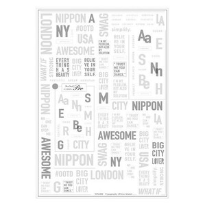 Sha-Nail Pro 写ネイル ネイルシール Typography (White Shade) TPG-002