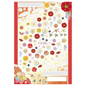 Sha-Nail Pro 写ネイル ネイルシール 花綴り 紅 HTD-001