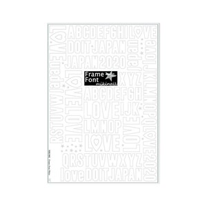 Sha-Nail Pro 写ネイル ネイルシール Frame Font White MIKI-002