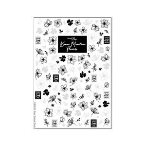 Sha-Nail Pro 写ネイル ネイルシール Kanae Monotone Flowers KANAE-014