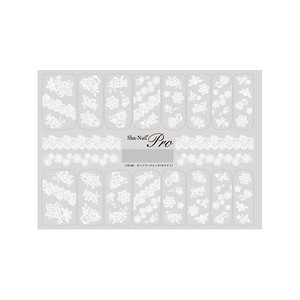 Sha-Nail Pro 写ネイル ネイルシール カットワークレース (ホワイト) CW-001