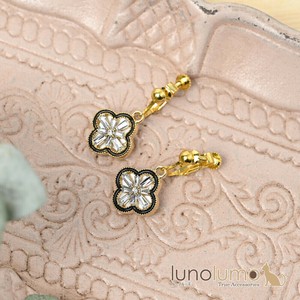 Clip-On Earrings Earrings Flower Ladies fashion Sparkle Presents Made in Japan