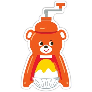 タイガー 氷削り器＜きょろちゃん＞ ダイカットステッカー オレンジ