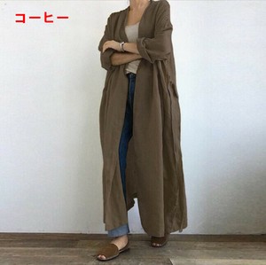 ロングコート カジュアル 長袖 春秋 無地 ゆったり 快適 レディース ファッション MBQ466