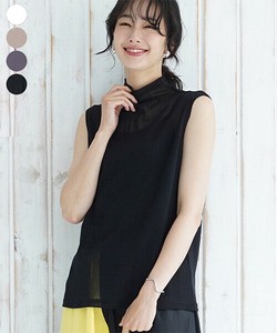 Tank Bottle Neck Sheer Mesh Sleeveless Cut-and-sew [2025 NEW]