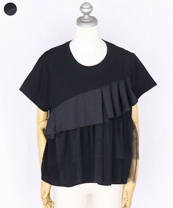 T-shirt Ruffle Tulle Short-Sleeved T-Shirt Cut-and-sew [2025 NEW]
