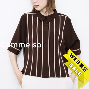 【sale】■ comme soi（コムソワ）■配色パイピングブラウス　 2025新作