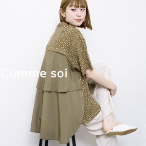 【6/13〜予約販売】■ comme soi（コムソワ）■ドットフリルブラウス　 2025新作